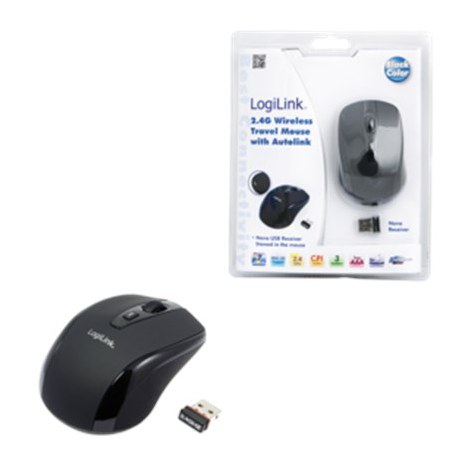 Logilink | 2.4GH wireless mini mouse with autolink | Maus optisch Funk 2.4 GHz | wireless | Black - 4